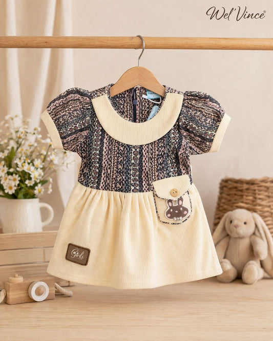 Kids Patterned Fit & Flare Dress