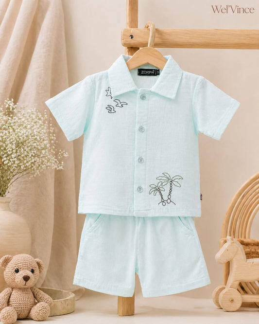 Boys Casual Linen cord Set