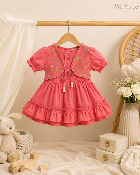 Blossom Belle Girls Summer Embroidered Dress