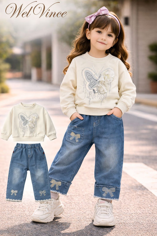 girls beautiful butterfly cord set