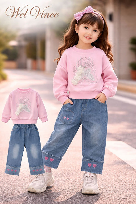 girls beautiful butterfly cord set