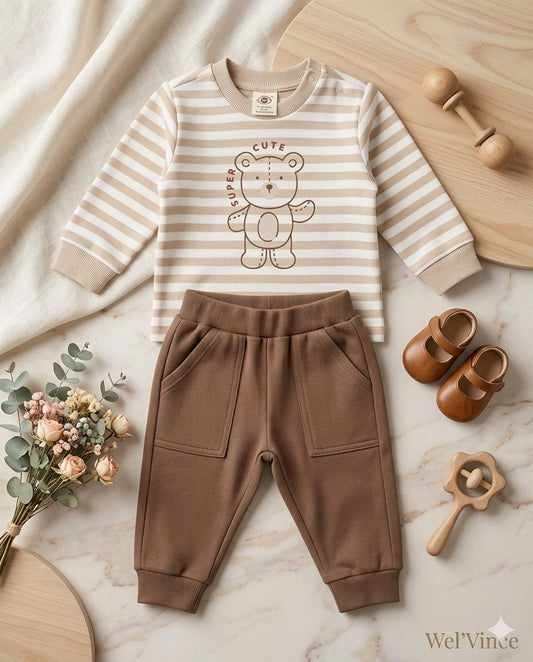 Baby Boys Premium Bear Print Co-ord Set
