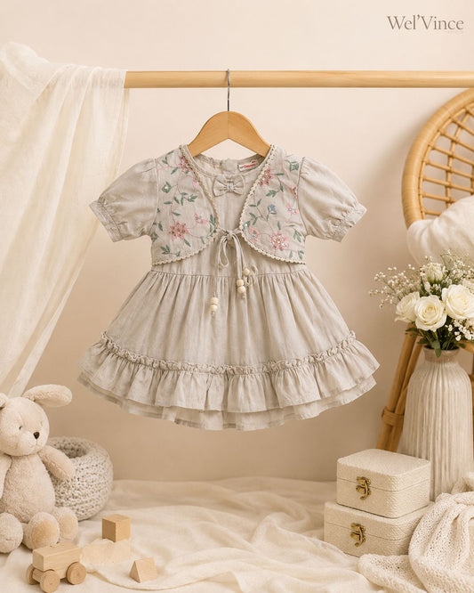 Blossom Belle Girls Summer Embroidered Dress