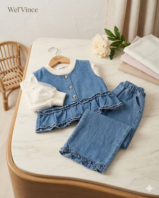 Luna denim dream cord set