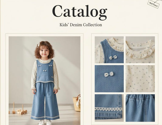 Girls bluebell denim cord set