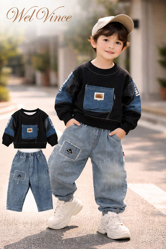 boys imported cord set with jeans