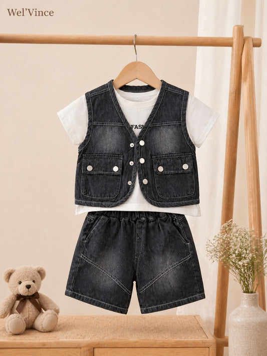Boys Denim Knicker Set