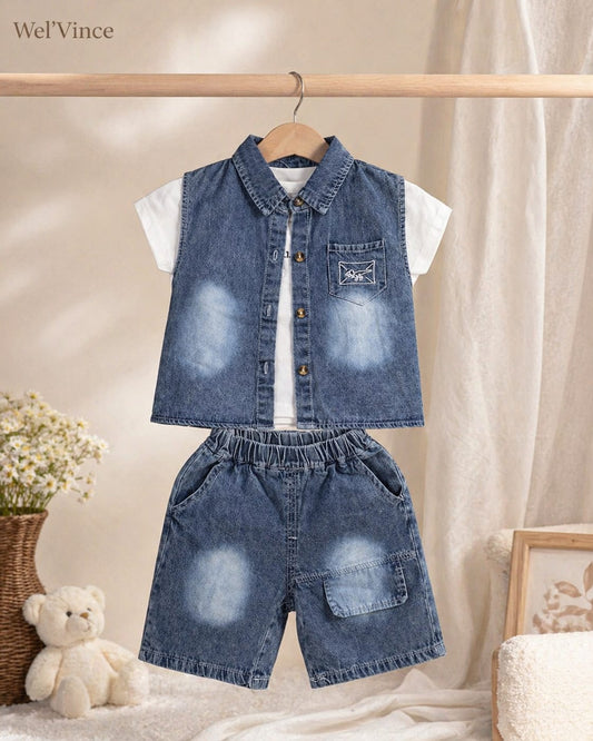 Little Icon Denim Co-ord Set
