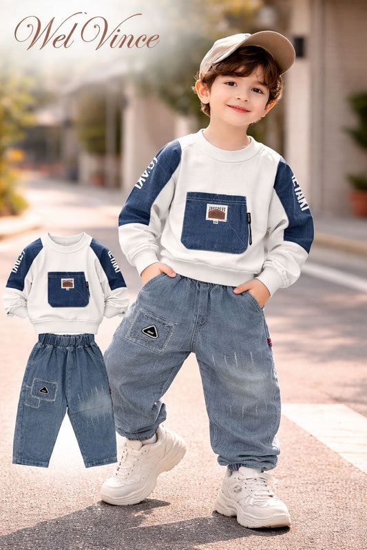 boys imported cord set with jeans