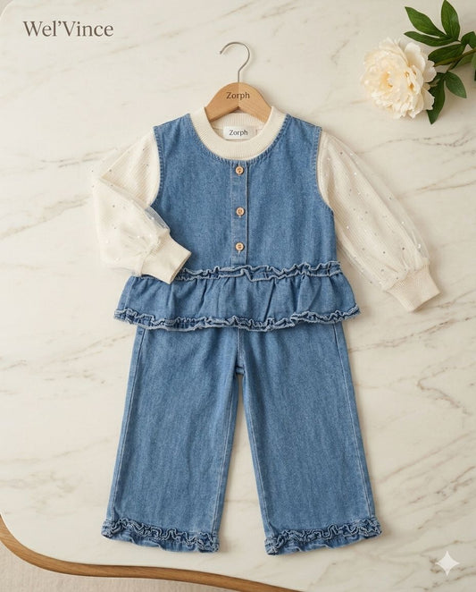 Luna denim dream cord set